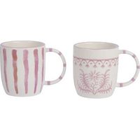 Mug porcelaine - KAEMINGK - Kaemingk - Rose - Lot de 2 - Porcelaine