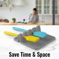 APEX Support à ustensiles de cuisine en silicone, adapté à divers ustensiles, résistant à la chaleur, sans BPA.
