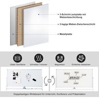 Tableau blanc mobile magnetique double face tableau effacable a sec reglable sur roulettes blanc