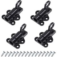 Door Latch 4 Pieces Door Latch Automatic Gate Lock Exterior Door Lock Window Latch Spring Latch Bolt Black Aluminum Door Latch With Screws