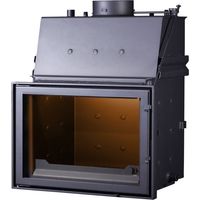 Viva – Insert cheminée bouilleur 18-30 KW – Puissance 24 kW – Capacité 55 L – Efficacité 80% – Longueur bûches 55 cm – Ø 200 mm