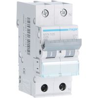 Leistungsschalter Hager 1P+N 25A 4,5 KA C 2 module MYN525