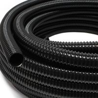 Wiltec – Tuyau spiralé de refoulement 25 m – Flexible noir Ø 25 mm – Spirale renforcée pour drainage et arrosage sous pression
