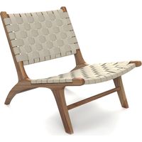Loungesessel - Handgefertigter Boho-Bali-Design-Sessel - Holz und Seil - Recia Taupe