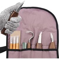 ZVD-Kit Outils Sculpture Bois 10pcs, 3 Ciseaux, 3 Couteaux, Outils Professionnels pour Débutants et Artistes Amateurs