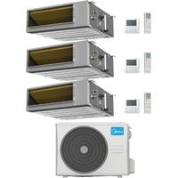 Midea Climatizzatore Canalizzato Trial Split serie A7 MTJ 9+9+12 con M5OE-42HFN8-Q Inverter R 32 Wi-Fi Classe A++