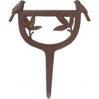 Grattoir pour bottes en fonte - L 1,6 x l 26,9 x H 34,1 cm - Marron - Livraison gratuite