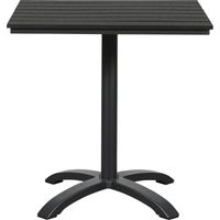 Allie Bistro und Balkonmöbel Cafetisch, Ø70 cm schwarz/schwarz.