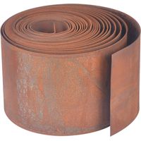 Relaxdays – Bordure flexible en acier Corten 10 m x 14 cm – Aspect rouille – Pour délimiter massifs et pelouses – Résistante aux intempéries