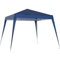 Toldo Plegable 3x3 m Pop-up Anti-UV Impermeable Altura Ajustable con Bolsa de Transporte Azul