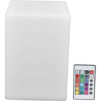 Veilleuse carrée LED avec télécommande, 16 couleurs, 4 modes, lampe Cube RGBW pour salon