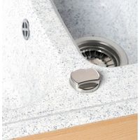 Automatischer Ablauf rund verchromt für Einbeckenspüle