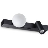 Ideal Lux applique moderna Binomio 2 luci LED integrato nero acrilico satinato