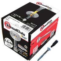 Boite de 200 vis agglo Torx 25 zinguées à filetage partiel torx/ttap ailette 60/70/80mm - diam 4.5 mm