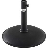 Hesperide – Pied de parasol en béton 15 kg – Forme ronde – Diamètre 45 cm – Tube métal traité époxy – Compatible mât 35-48 mm