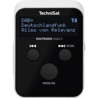 TechniSat DIGITRADIO mobil 2 Radio tascabile FM, DAB+ Nero, Bianco