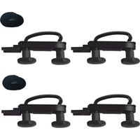 4 PCS Universal Roof Box U Bolts with 8 Heavy Duty Lock Nuts and 2 Bandages, Roof Box U-Bolts Clamps, Roof Bar Mounting U Bracket for Car Van