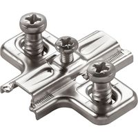 Salice Kreuzmontageplatte Serie 200 H4 Langloch mit Euroschrauben Nickel matt
