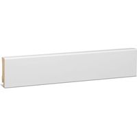 KGM Sockelleiste Modern weiß RAL 9016 Massivholz 16 x 58 mm 2,4 m