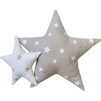 Set di 2 cuscini cotone grigi 30x30/50x50cm