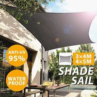 4x5m Voile d'ombrage Parasol Rectangle Imperméable Auvent Jardin extérieur
