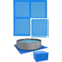 Tapis de Sol pour Piscine ronde de 305 cm - 36 Dalles de Protection EVA 62x62