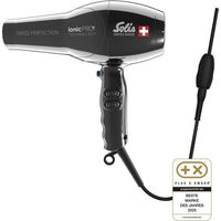Solis 96812 Swiss Perfection 360 Asciugacapelli 2300 W Tecnologia IonicPRO Cavo 360° 3 Temperature 2 Velocita' Beccuccio per Styling incluso colore Nero