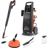 Black+Decker Hidrolimpiadora BXPW2000PE de Alta Presión, con Patio Cleaner y Cepillo Fijo, para Coche y Exteriores del Hogar (150 bar, 460 l/h, 2000 W) Modelo 2026