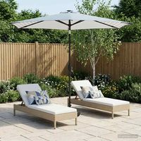 Garten Sonnenschirm mit LED-Lichtern 270 x 270 cm Polyester