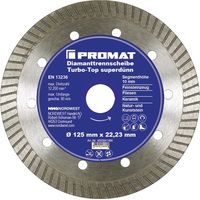 Disco da taglio diamantato Turbo-Top D.115mm trapano 22,23mm super sottile 10mm PROMAT