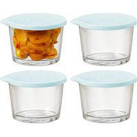 Bols En Verre 4 Pièces Récipients Sécurisés Hermétiques Boîte Repas