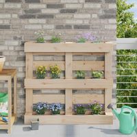 vidaXL Caisses à fleurs pour palettes Euro 24 pcs Gris clair