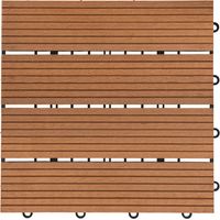 HOME DELUXE - Piastrelle in legno WPC BAVARO Colore: Marrone chiaro, Quantità: 1 m²