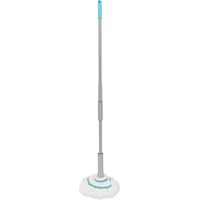 Balai a franges a essorage twist 135 cm - gris/bleu - Tendance