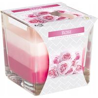 Vela aromática Vela tricolor de cristal ROSA