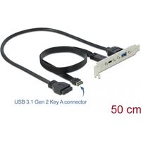 USB 3.1 Slotblech mit 1 x USB Type-C und 1 x USB Typ-A Port