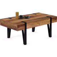 Rechteckiger Couchtisch mit 1 Schublade AUSTRIA Holz Dornfuß