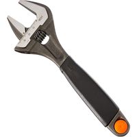 Bahco 9031 ERGO&x2122 Central Nut Wide Opening Jaw Adjustable Wrench with Rubber Handle and Phosphate Finish, 218mm