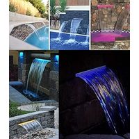 Lame d'eau cascade en acrylique 60 cm – LEDs intégrées 16 couleurs – Télécommande et transformateur inclus – Ambiance relaxante
