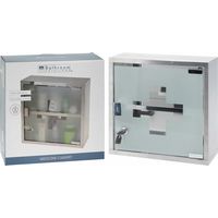 Armoire médicale en métal argenté 30x30cm
