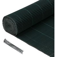 Randaco Frangivista in PVC Effetto Bambù per Giardino e Balcone – Recinzione Oscurante, Frangivento, Schermo Privacy per Balcone e Giardino 90x400cm Verde