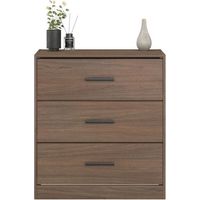Commode PARISOT AZUKA 3 tiroirs chêne grillé 80 x 44 x 88 cm