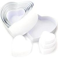 Scatole a forma di cuore bianche, 12 pezzi