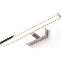 Faretto applique PANON LONG da parete cromo 230V LED 12W IP44 3000K