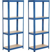 Confezione da 2 scaffalature modulari in metallo con 4 ripiani, portata 240 kg, dimensioni 60x30x148 cm, Thinia Home