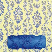 Paint Roller With Decorative Motifs For Machine Designs Flowers / Blue 15 Cm