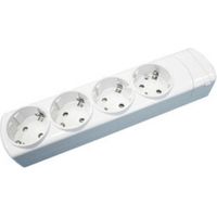 Mehrfachsockel 4 Schukosteckdosen ohne Kabel WHITE