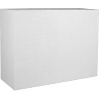 EDA – Jardinière muret loft L – 46 L – Intérieur/extérieur – Décor graphique – Dimensions 78,5 x 29,5 x H. 60 cm – Blanc cérusé