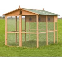 Pigeonnier bois 3 cases avec volière galvanisée – 130 x 160 cm