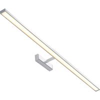 Lindby – Applique murale LED Jukka 120 cm – Aluminium chromé – Lumière blanche chaude – IP44 pour salle de bain et espaces humides